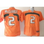 Miami Hurricanes #2 McGahee Orange Jersey