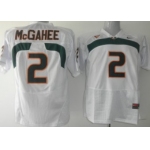 Miami Hurricanes #2 McGahee White Jersey