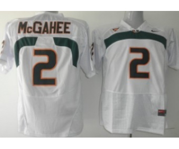 Miami Hurricanes #2 McGahee White Jersey