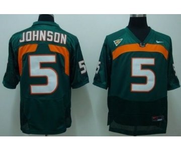 Miami Hurricanes #5 Johnson Green Jersey