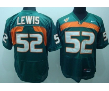 Miami Hurricanes #52 Lewis Green Jersey