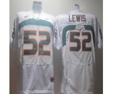 Miami Hurricanes #52 Lewis White Jersey