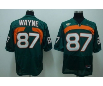 Miami Hurricanes #87 Wayne Green Jersey