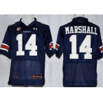 Auburn Tigers #14 Nick Marshall Navy Blue Jersey