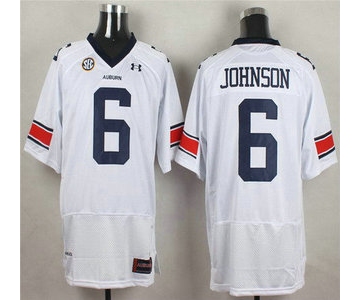 Auburn Tigers #6 Jeremy Johnson White College Football Under Armour Jersey