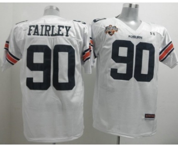 Auburn Tigers #90 Nick Fairley White Jersey