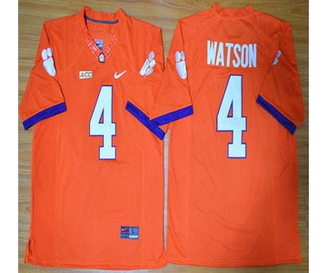 Clemson Tigers #4 Deshaun Watson Orange College Football Nike Limited Jersey