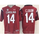 Men's South Carolina Gamecocks #14 Connor Shaw Red NCAA Football Under Armour Jersey