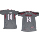 South Carolina Gamecocks #14 Connor Shaw Gray Jersey