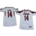 South Carolina Gamecocks #14 Connor Shaw White Jersey