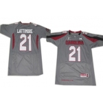 South Carolina Gamecocks #21 Marcus Lattimore Gray Jersey