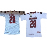 South Carolina Gamecocks #28 Mike Davis 2013 White Jersey