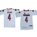 South Carolina Gamecocks #4 Shaq Roland 2013 White Jersey