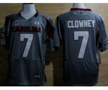 South Carolina Gamecocks #7 Jadeveon Clowney Gray Jersey