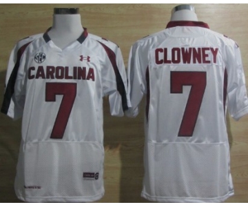 South Carolina Gamecocks #7 Jadeveon Clowney White Jersey