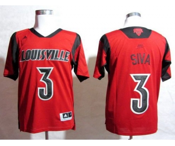 Louisville Cardinals #3 Peyton Siva 2013 March Madness Red Jersey