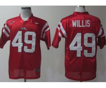 Ole Miss Rebels #49 Patrick Willis Red Jersey