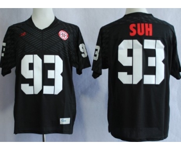 Nebraska Cornhuskers #93 Ndamukong Suh 2013 Black Jersey