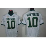 Baylor Bears #10 Robert Griffin III White Jersey