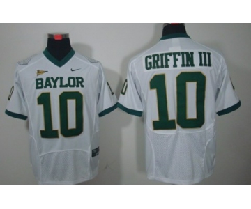 Baylor Bears #10 Robert Griffin III White Jersey