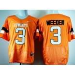 Oklahoma State Cowboys #3 Brandon Weeden Orange Pro Combat Jersey