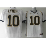 California Golden Bears #10 Lynch White Jersey