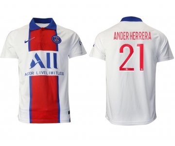 Men 2020-2021 club Paris St German away aaa version 21 white Soccer Jerseys