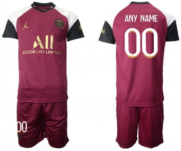 Men 2020-2021 club Paris St German away customized red Soccer Jerseys