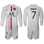 Men 2021-2022 Club Paris St German away white Long Sleeve 7 Soccer Jersey