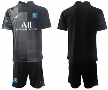 Men 2021-2022 Club Paris St German black goalkeeper blank Soccer Jersey