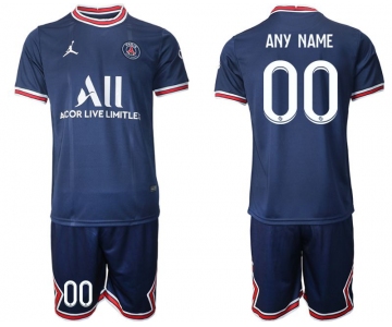 Men 2021-2022 Club Paris St German home blue customized Soccer Jersey