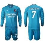 2021 Men AC milan away long sleeve 7 soccer jerseys