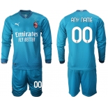 2021 Men AC milan away long sleeve custom soccer jerseys