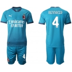 Men 2020-2021 club AC milan away 4 blue Soccer Jerseys