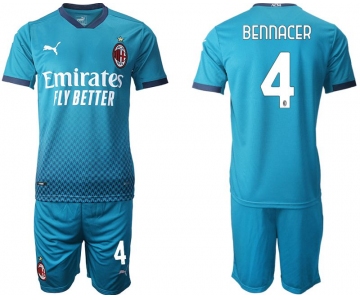 Men 2020-2021 club AC milan away 4 blue Soccer Jerseys