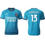 Men 2020-2021 club AC milan away aaa version 13 blue Soccer Jerseys