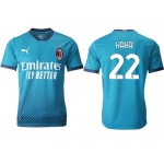 Men 2020-2021 club AC milan away aaa version 22 blue Soccer Jerseys