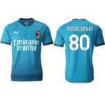 Men 2020-2021 club AC milan away aaa version 80 blue Soccer Jerseys