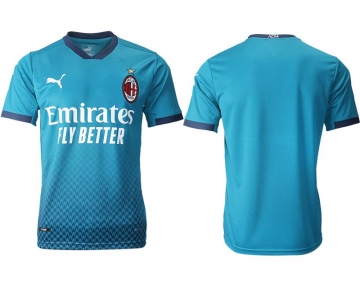 Men 2020-2021 club AC milan away aaa version blue Soccer Jerseys