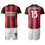 Men 2020-2021 club AC milan home 13 red Soccer Jerseys