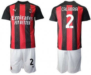 Men 2020-2021 club AC milan home 2 red Soccer Jerseys