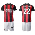 Men 2020-2021 club AC milan home 22 red Soccer Jerseys