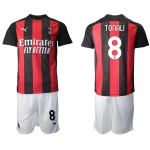 Men 2020-2021 club AC milan home 8 red Soccer Jerseys