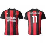 Men 2020-2021 club AC milan home aaa version 11 red Soccer Jerseys