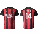 Men 2020-2021 club AC milan home aaa version 14 red Soccer Jerseys