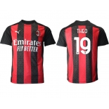 Men 2020-2021 club AC milan home aaa version 19 red Soccer Jerseys