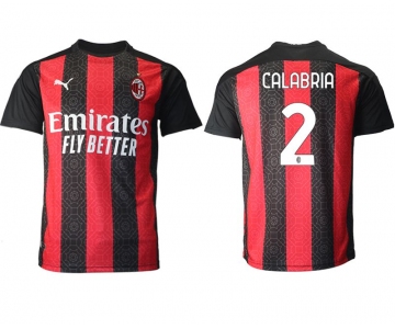 Men 2020-2021 club AC milan home aaa version 2 red Soccer Jerseys