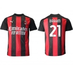 Men 2020-2021 club AC milan home aaa version 21 red Soccer Jerseys