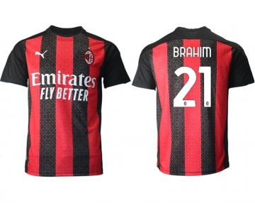 Men 2020-2021 club AC milan home aaa version 21 red Soccer Jerseys