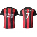 Men 2020-2021 club AC milan home aaa version 7 red Soccer Jerseys1